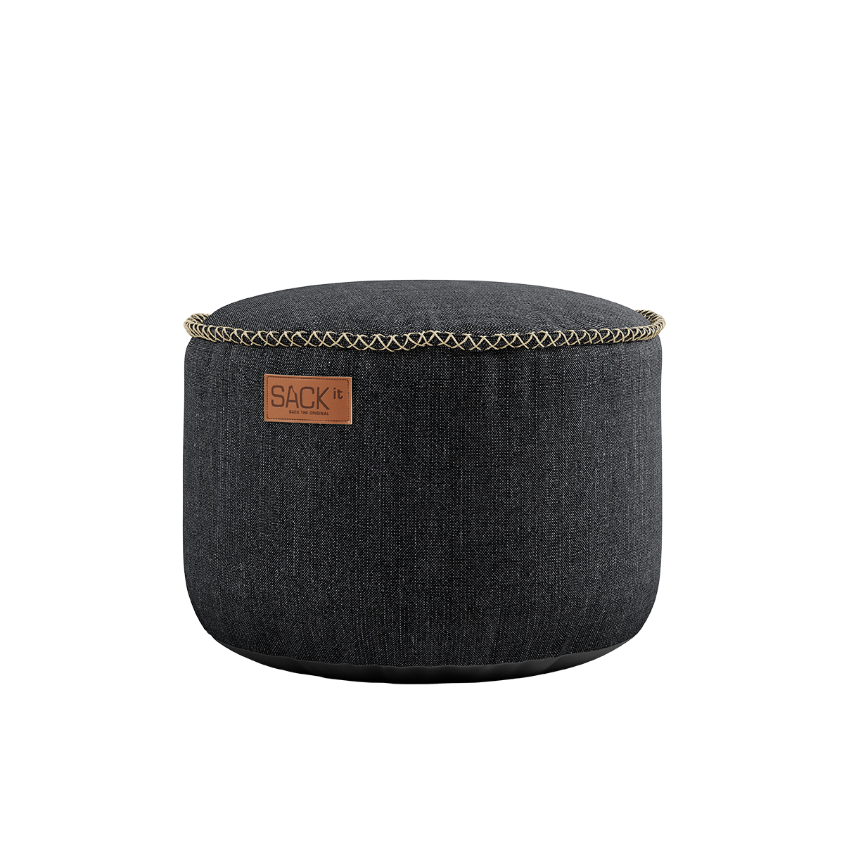 Cobana Pouf i svart Cobana-stoff, rund puff med vannavstøtende og holdbart materiale.