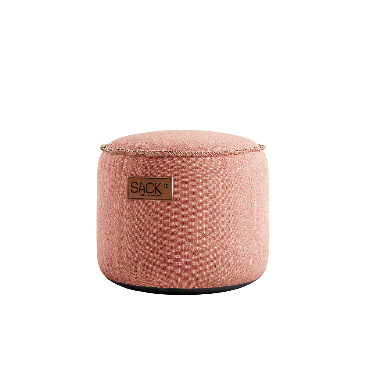 Rosa Cobana Junior Pouf barnesekkestol i vannavstøtende stoff, rund og myk.