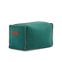 Cobana Square Pouf i petrol melange med vannavvisende stoff og kvadratisk form.