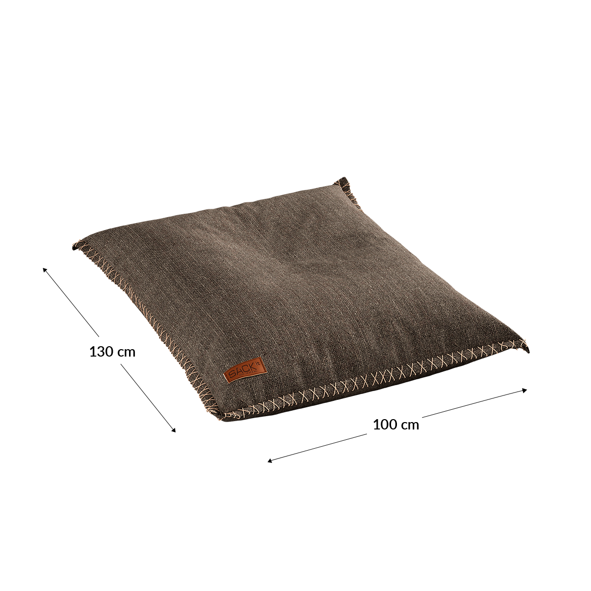 Cobana Junior Beanbag i grått, vannavstøtende og slitesterkt stoff, barnestørrelse sakkestol.