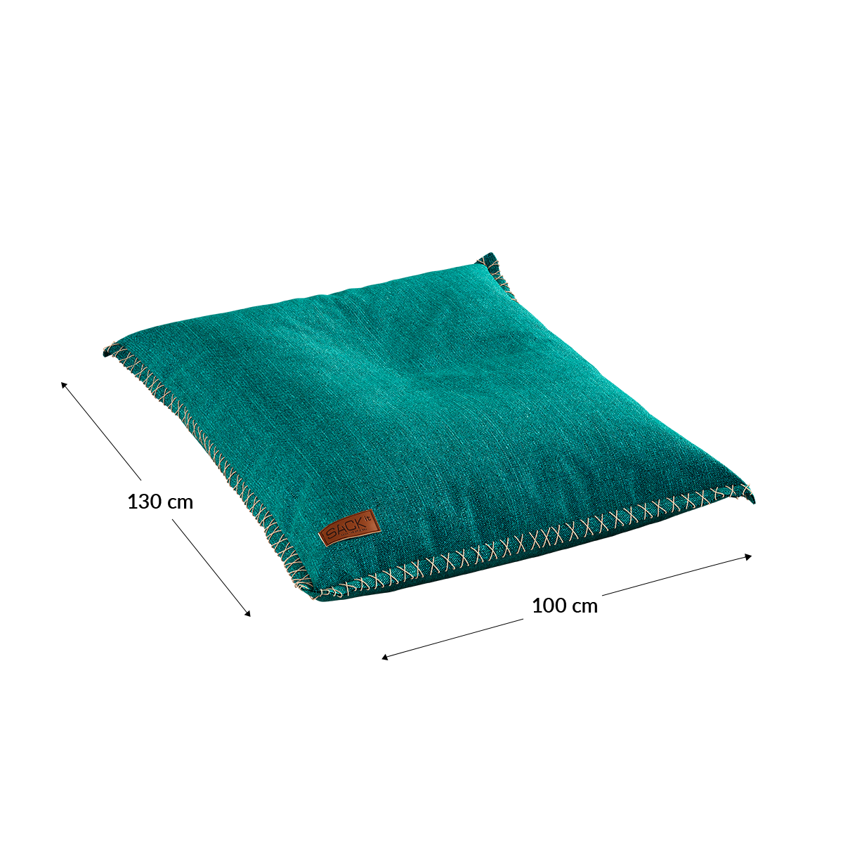 Cobana Junior Beanbag i grått stoff, barnesekkestol med myk, rund form.