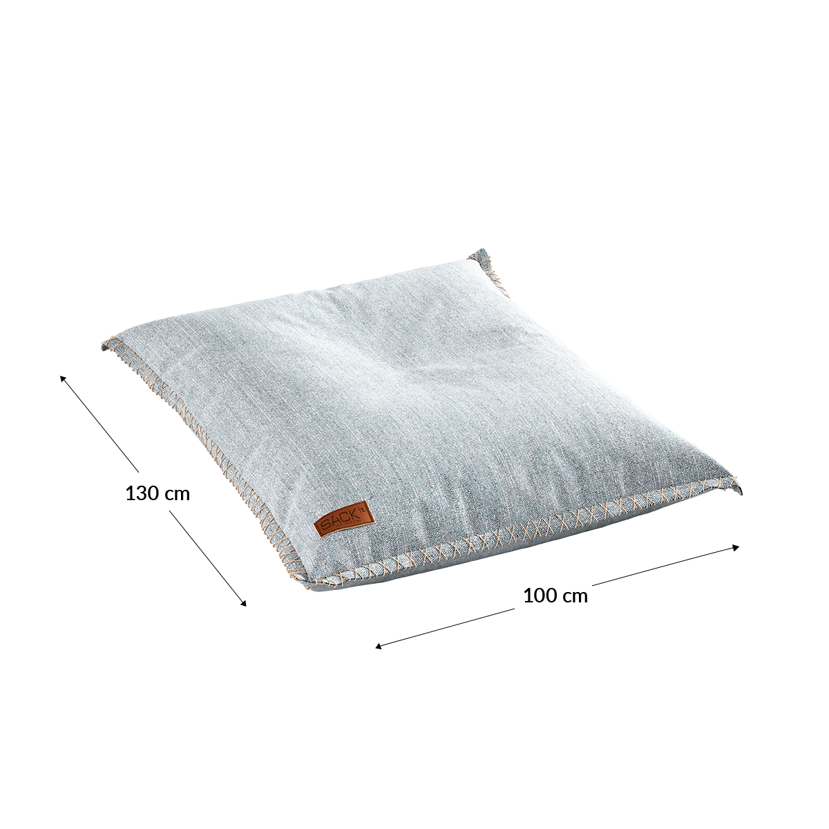 Cobana Junior Beanbag i grått, vannavstøtende og slitesterkt stoff, barnestørrelse.