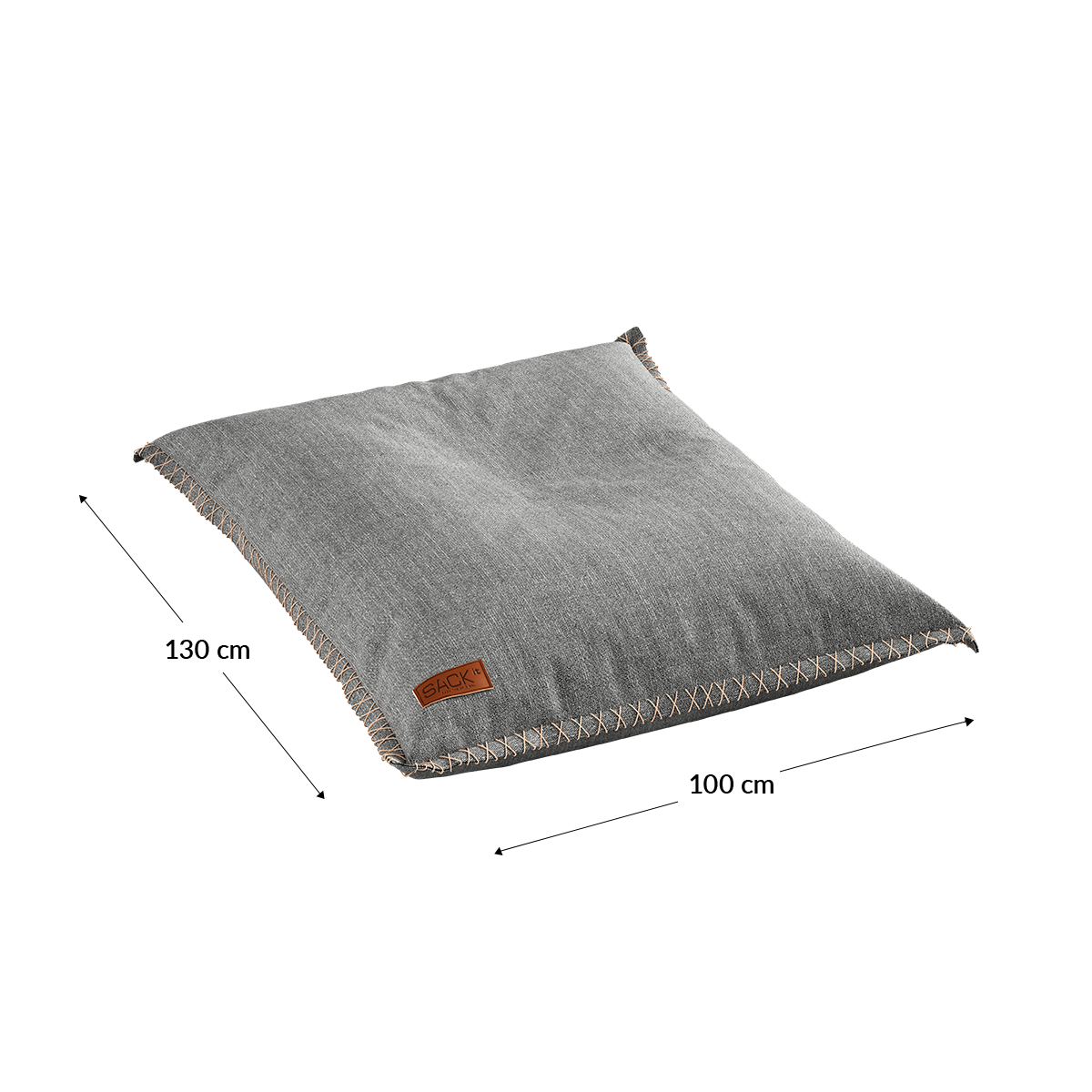 Cobana Junior Beanbag i grått, barnesekkestol med vannavstøtende stoff og myk form.