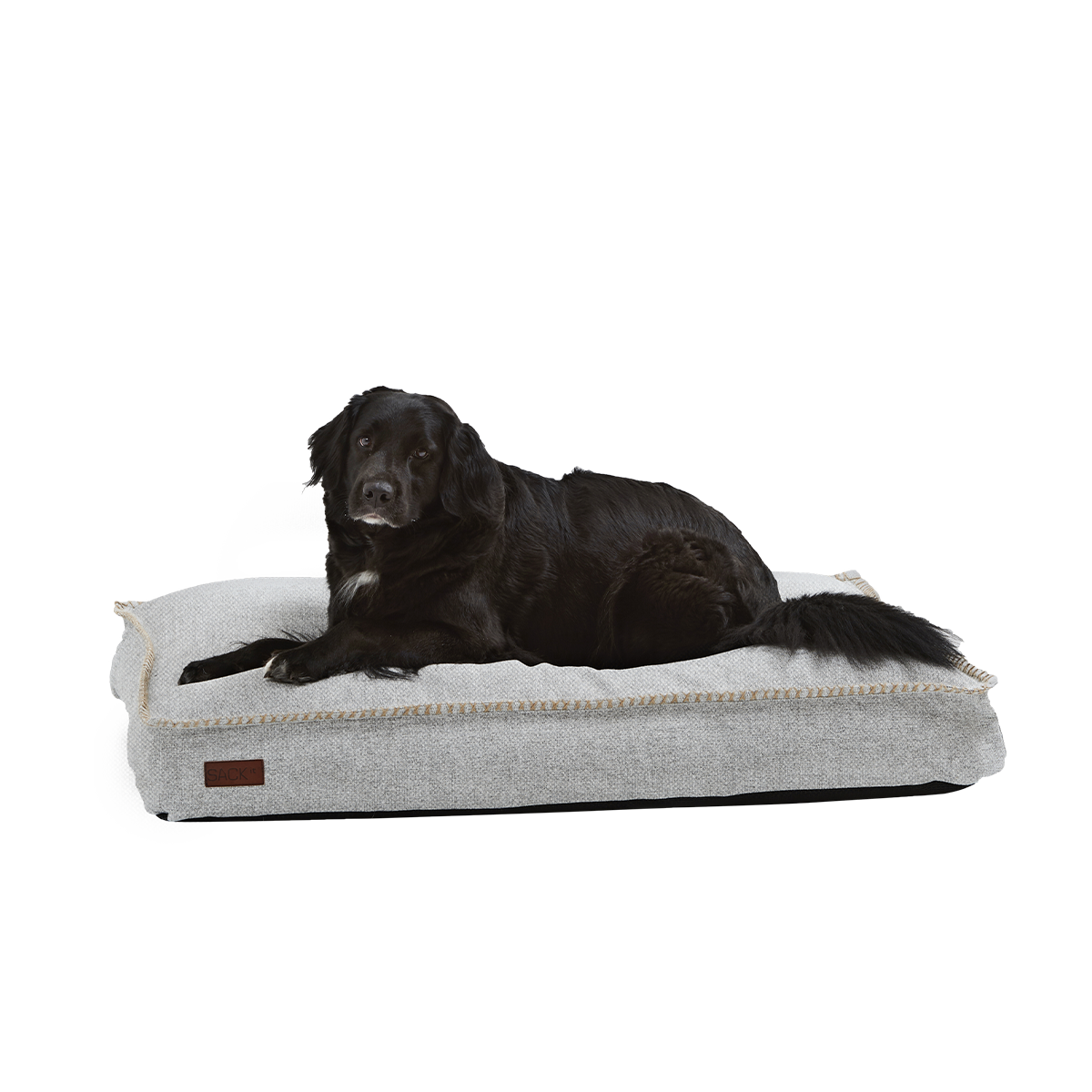 Large Cobana Dog bed in sand melange color with water-resistant fabric and anti-slip bottom