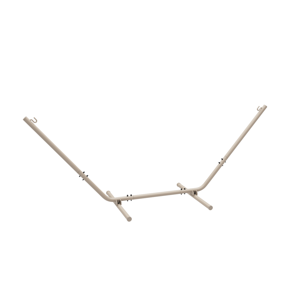Taupe farget Cobana Hammock Frame i pulverlakkert aluminium, stabilt stativ for hengekøye utendørs.