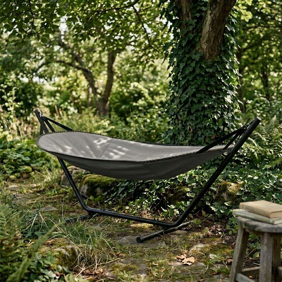 Cobana Hammock Fabric hengekøye i svart olefin-tekstil for utendørs bruk.