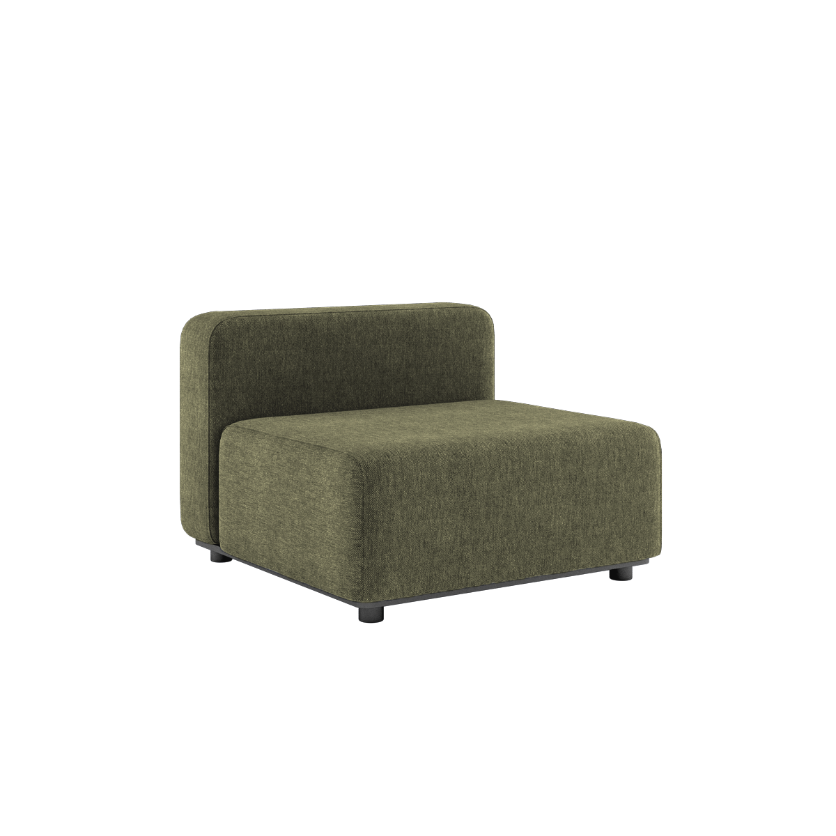 Cobana Lounge Sofa modul i Kirra Olive med pulverlakkert aluminiumsramme og olefintekstil.
