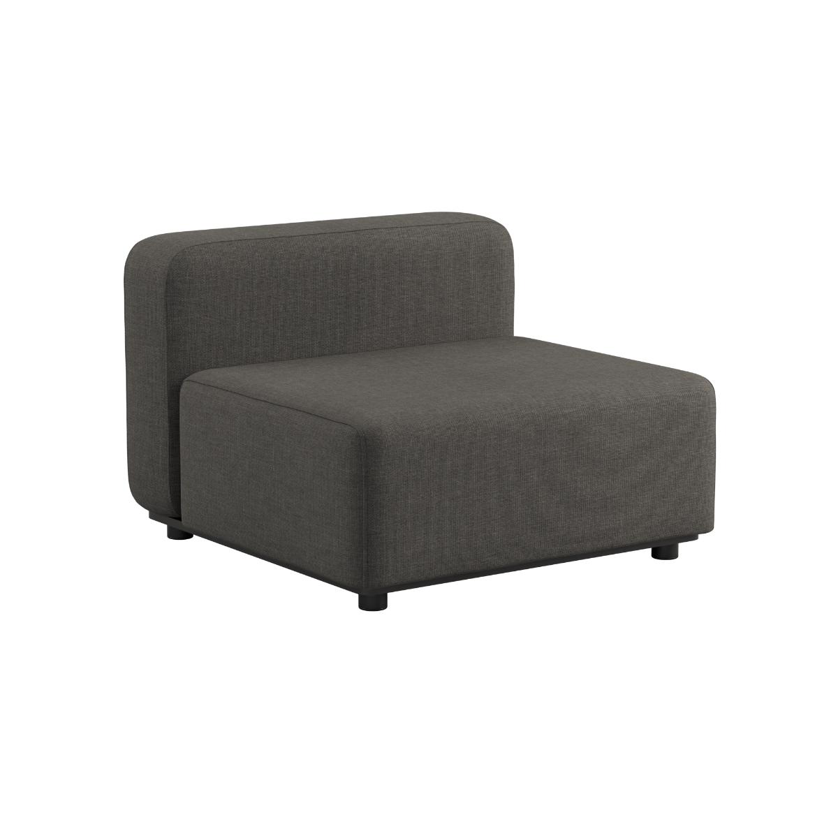 Kirra Noir Cobana Lounge Sofa modul i svart med aluminiumsramme og tekstilsete.