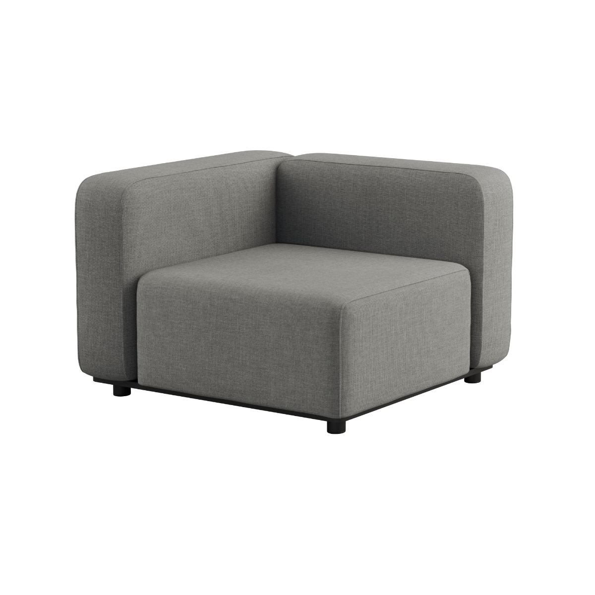 Kirra Grey Cobana Lounge Sofa hjørnemodul i pulverlakkert aluminium med olefintekstiler.