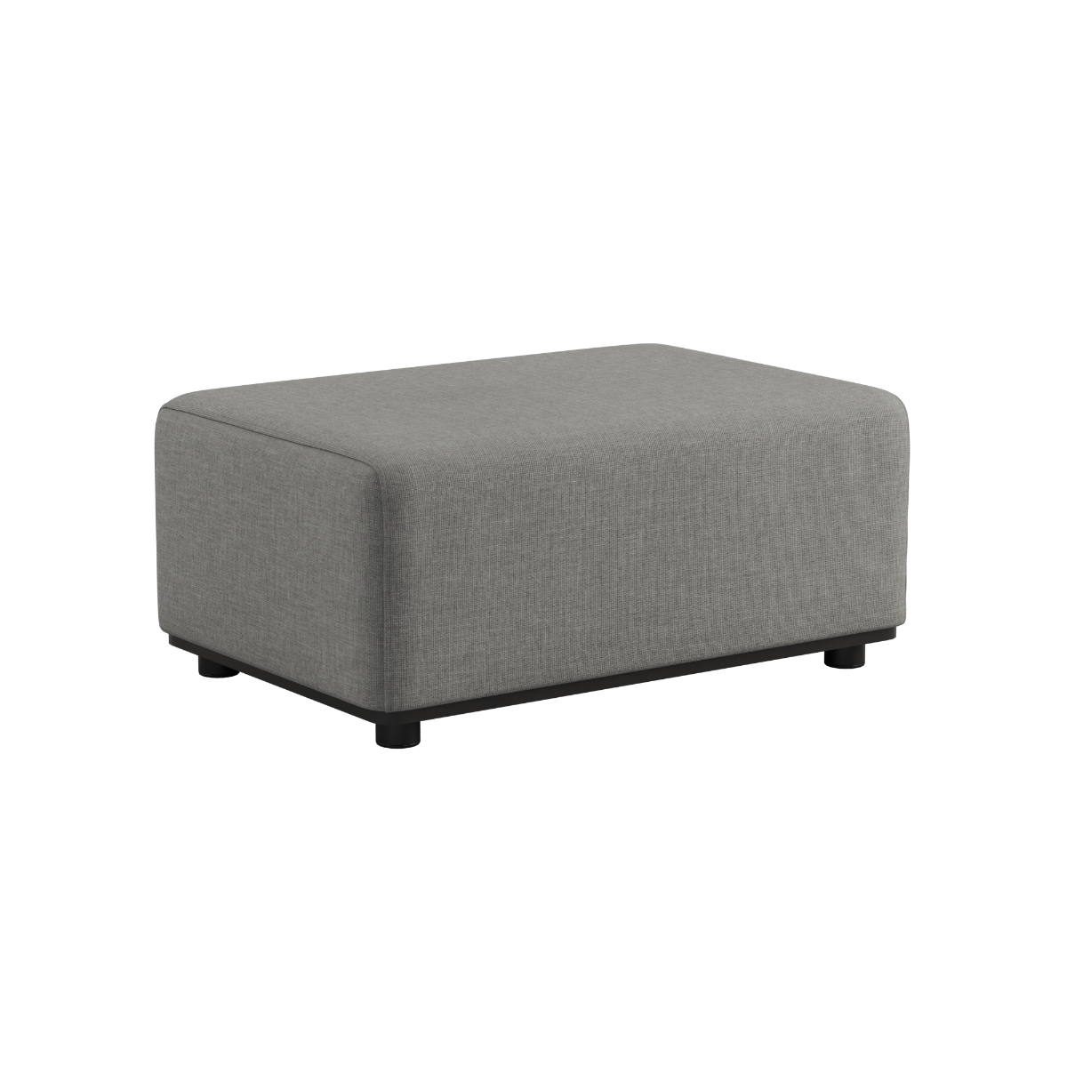 Kirra Grey Cobana Lounge Sofa pouf med pulverlakkert aluminiumsramme og vanntett olefintekstil