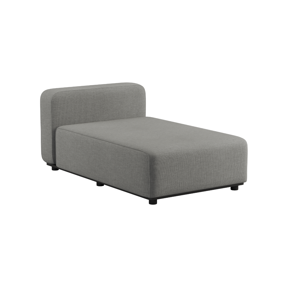 Kirra Grey Cobana Lounge Sofa med chaiselong i pulverlakkert aluminiumsramme og olefintekstiler.