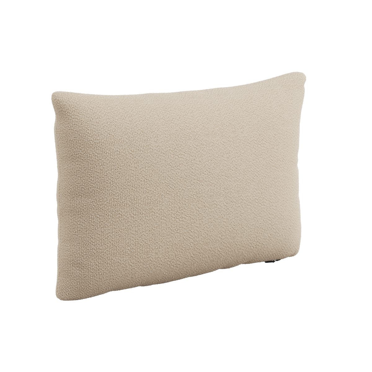 Rektangulær Outdoor Cushion i boucle beige stoff, designet for komfort i uterommet.