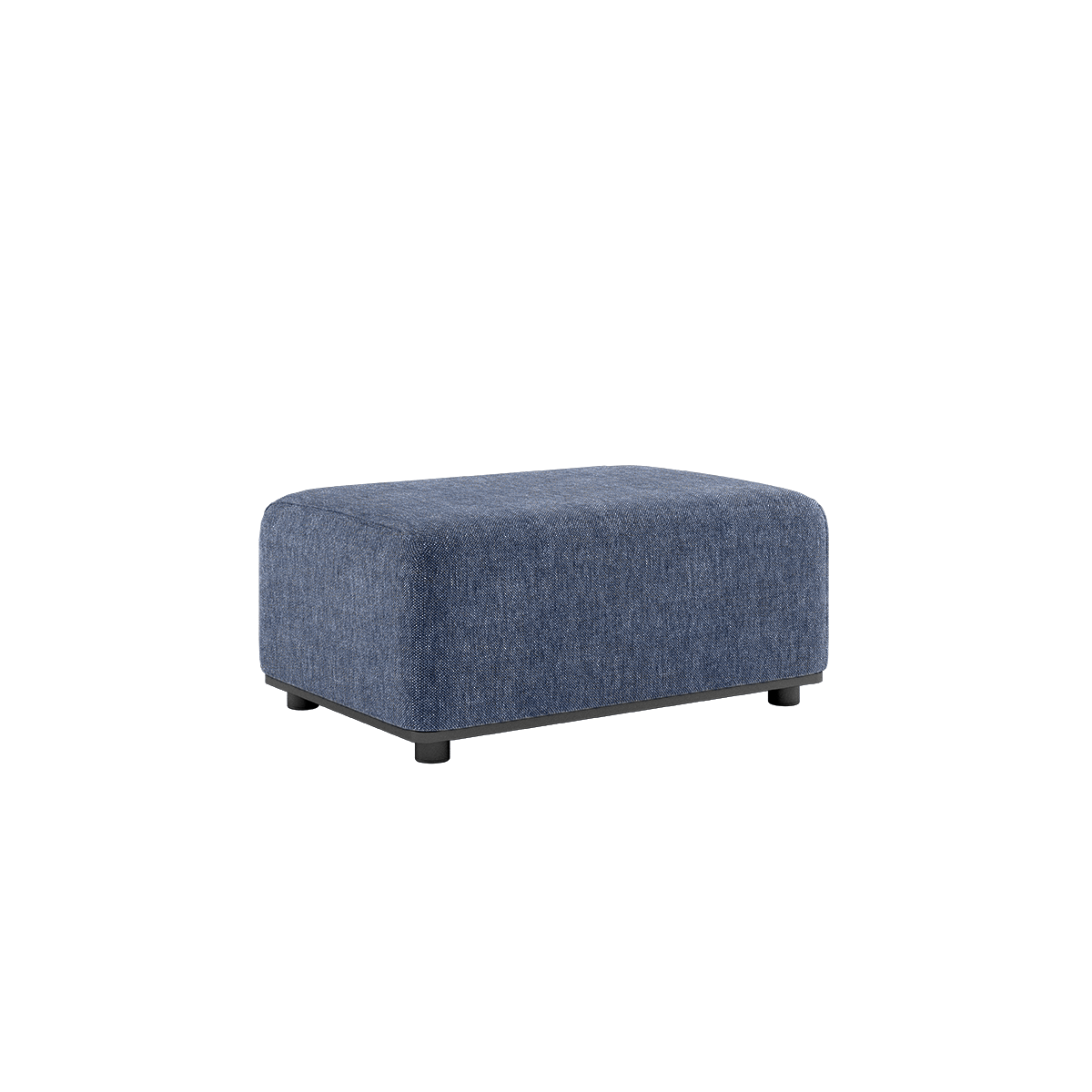 Cobana Lounge Sofa pouf i svart pulverlakkert aluminiumsramme med sort olefintekstilstoff.