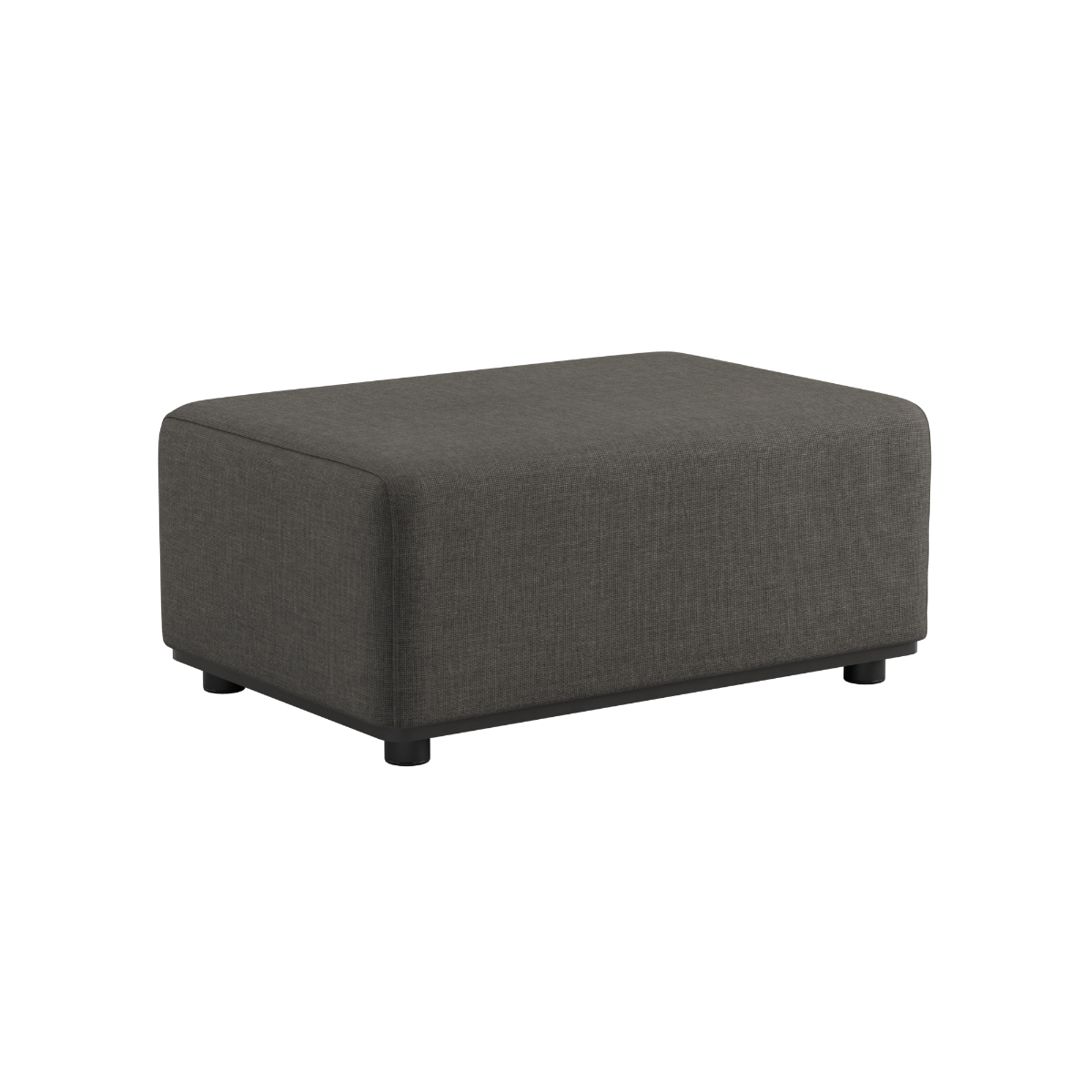 Kirra Noir Cobana Lounge Sofa pouf i svart med pulverlakkert aluminiumsramme og tekstiltrekk.