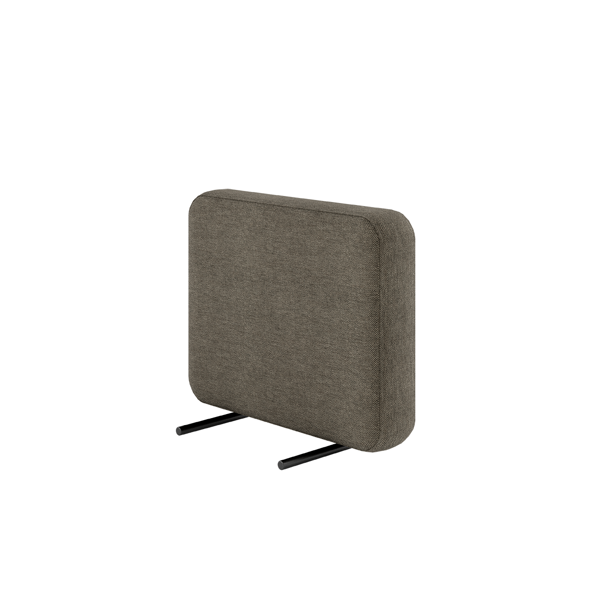Cobana Lounge Sofa armrest in brown olefin fabric with powder-coated aluminum frame.