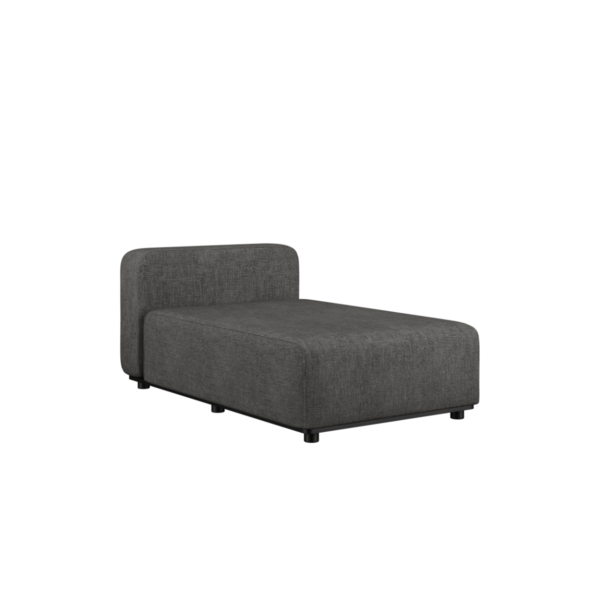Cobana Lounge Sofa chaise module in grey with aluminum frame and outdoor fabric upholstery