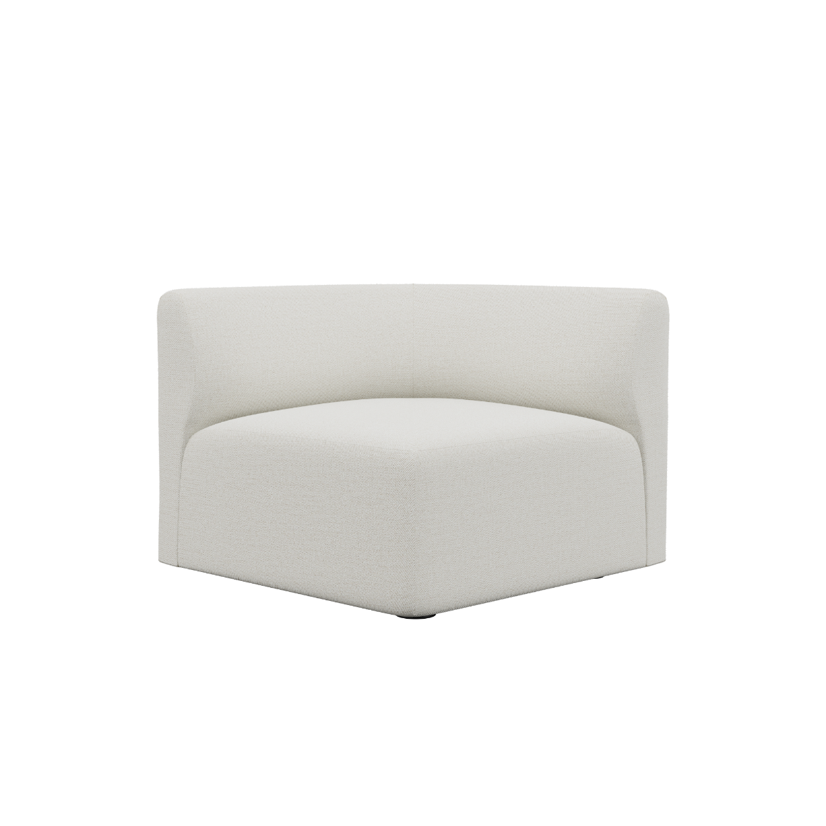 Fjord Sofa hjørneseksjon høyre i brun Sealife tekstil med myke linjer og skandinavisk design