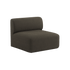 Fjord Sofa seteavdeling i brun Sealife tekstil med myke, avrundede kanter og skandinavisk design.