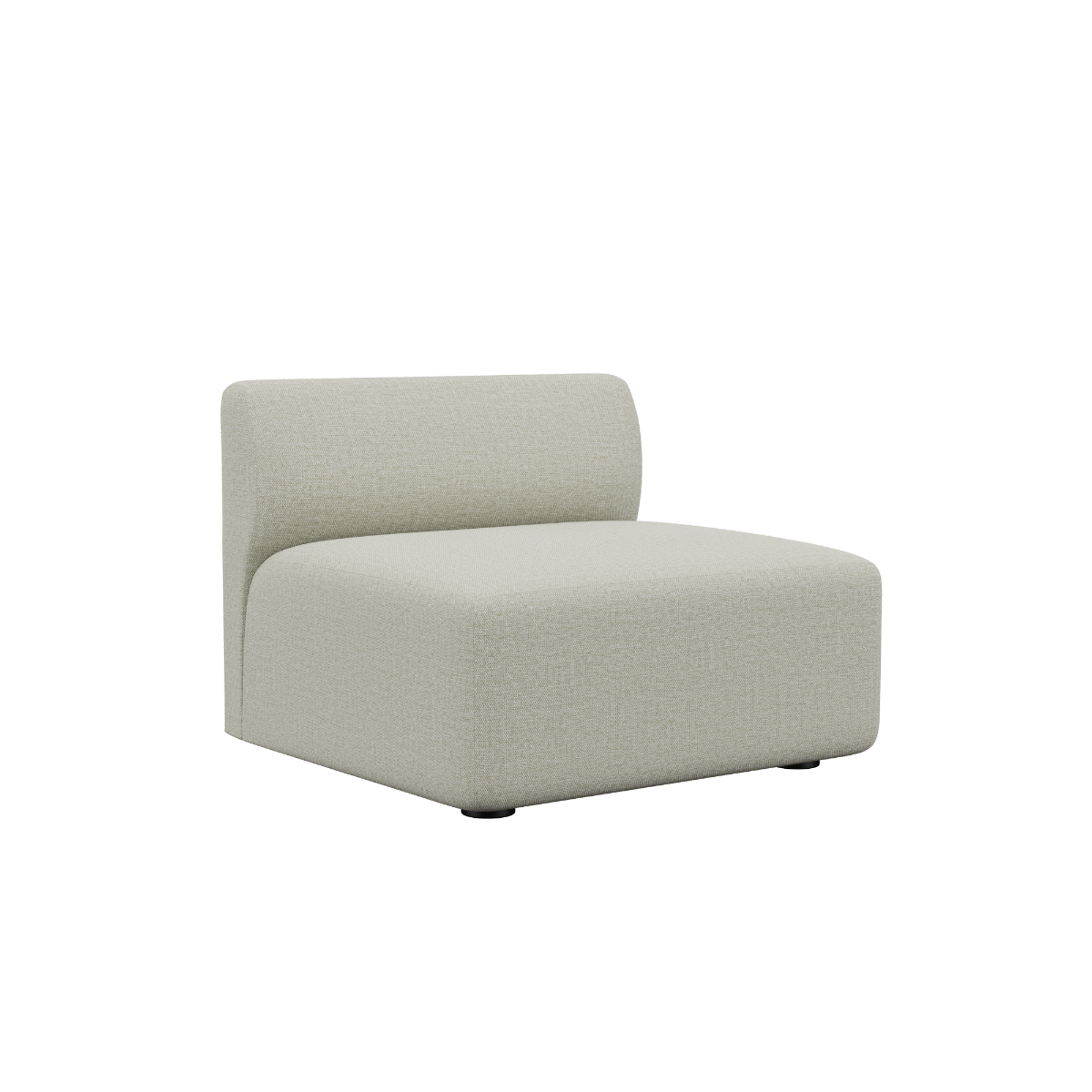 Fjord Sofa sitteavdeling i myk Cosmo Beige tekstil med avrundede kanter og skandinavisk design.