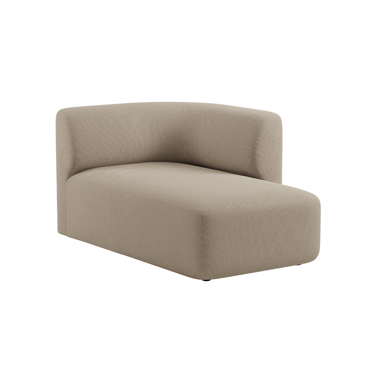 Fjord Sofa med høyre chaiselong i myk Cosmo Beige tekstil med skandinavisk design.