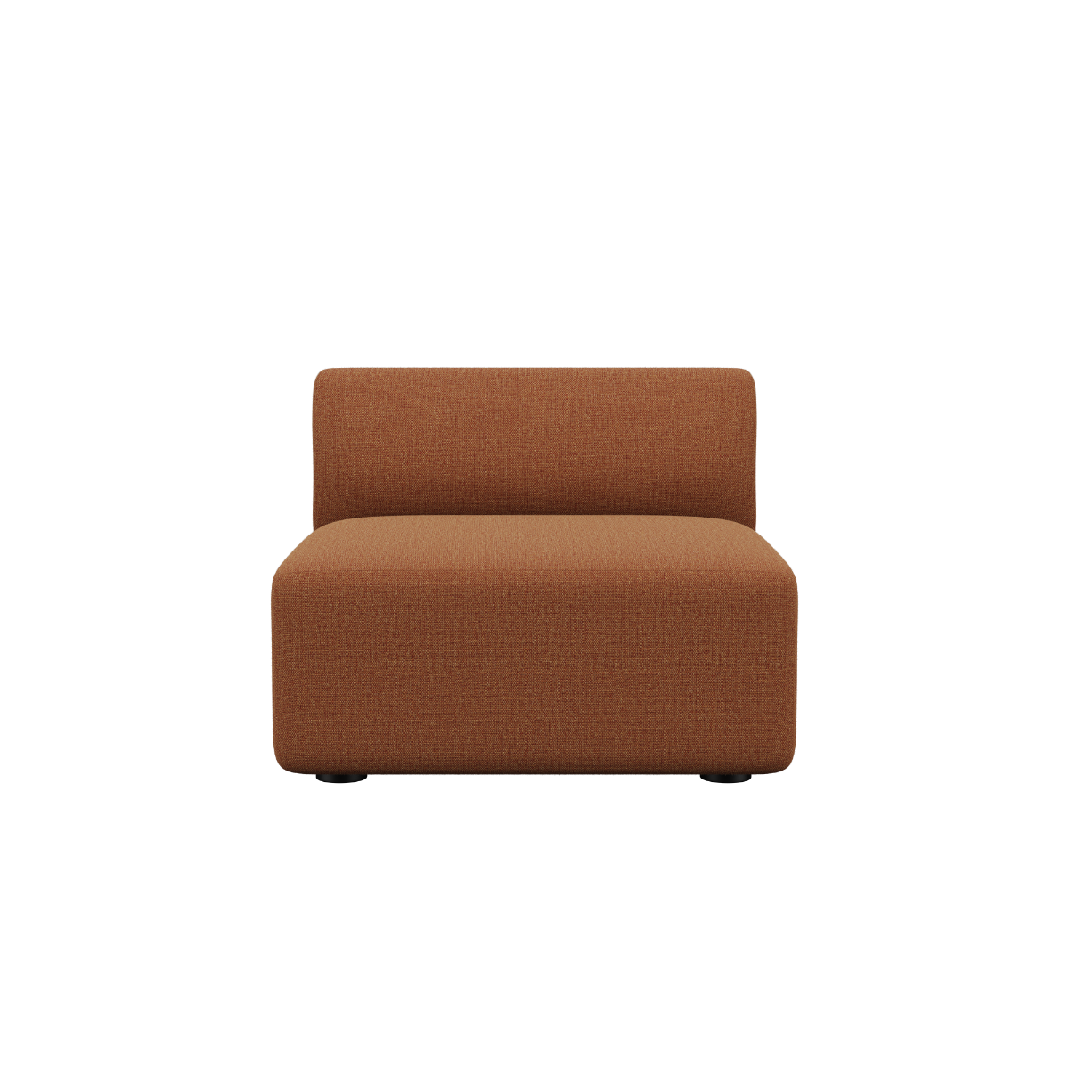 Fjord Sofa sitteavdeling i Cosmo Terracotta med myke, avrundede kanter og tekstiltrekk.