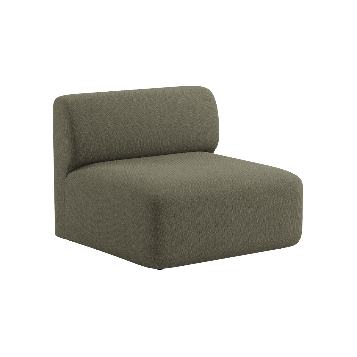 Fjord Sofa sete seksjon i Cosmo Olive med myke linjer og skandinavisk design.