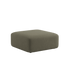Fjord Sofa pouf i myk, modulær design med Cosmo Olive tekstil i skandinavisk stil.