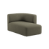 Fjord Sofa med høyre chaiselong i grønn Cosmo Olive tekstil, myke linjer og skandinavisk design.