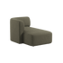 Fjord Sofa med venstrestilt chaiselong i grønn Cosmo Olive tekstil, skandinavisk design og myke linjer.