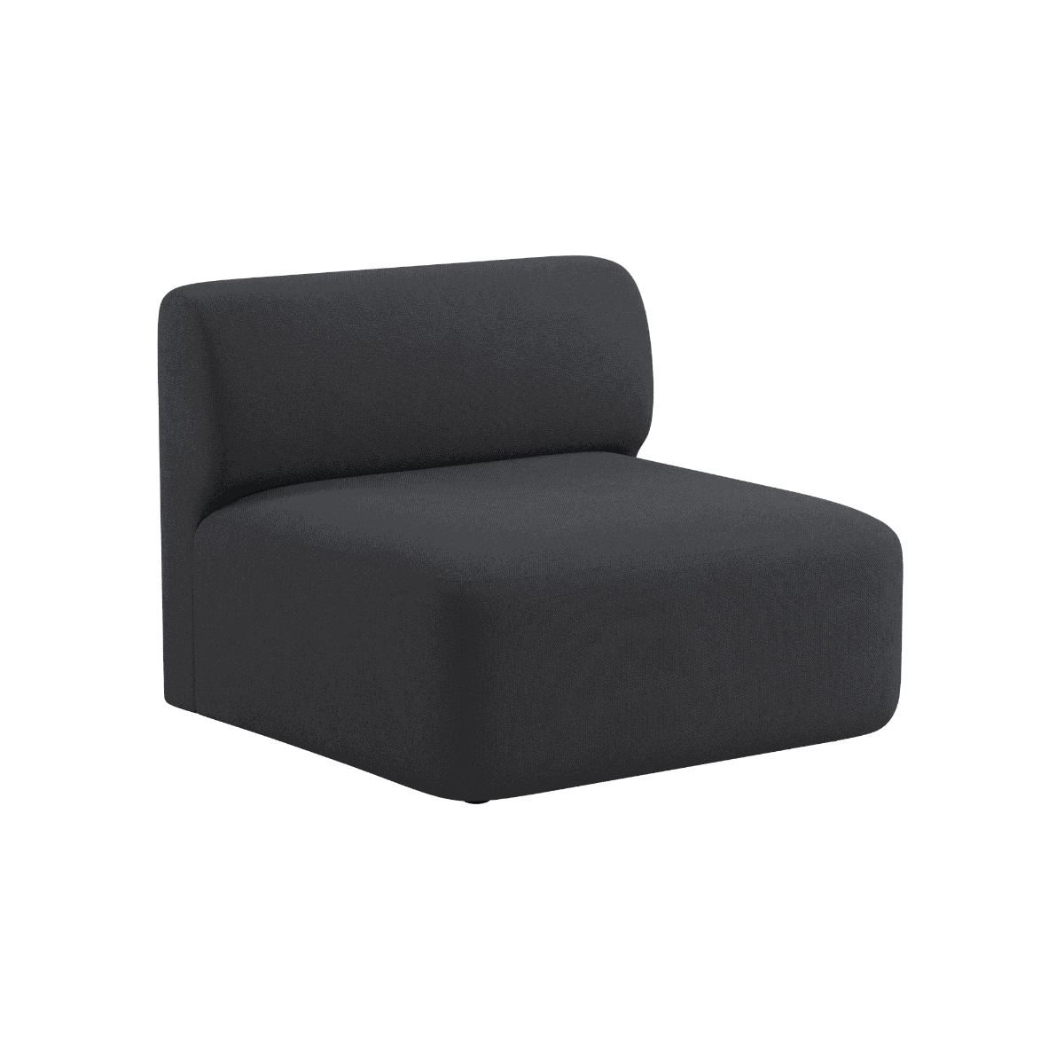 Fjord Sofa sete i Cosmo Slate med myke linjer og skandinavisk design i tekstil.