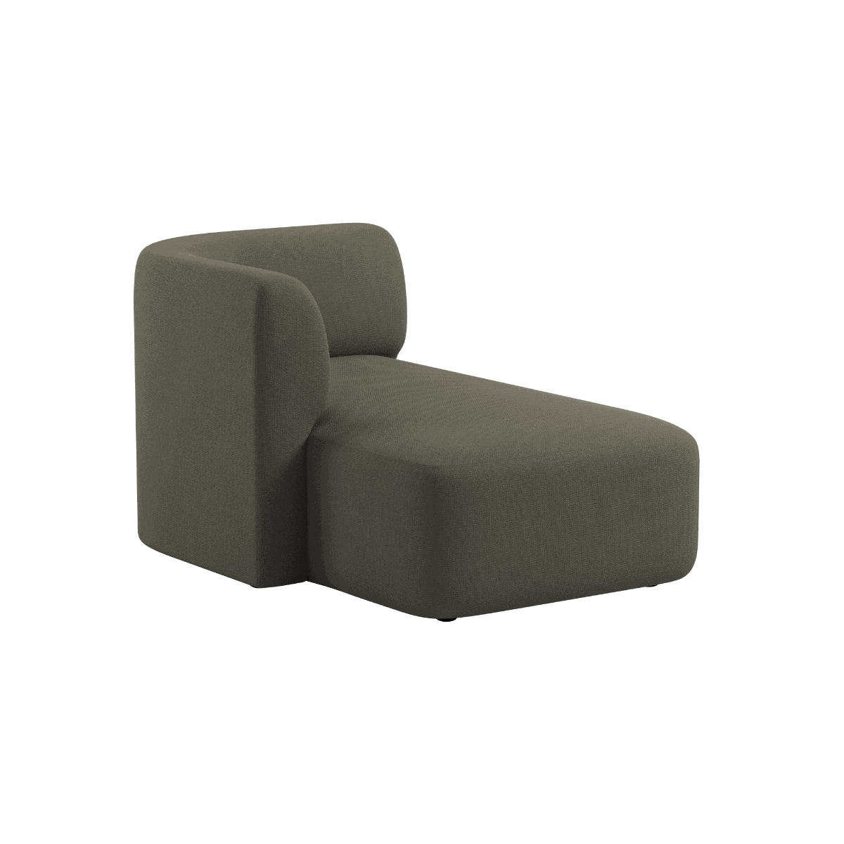 Fjord Sofa med venstrestilt chaiselong i stoffet Cosmo Stone, myke linjer og skandinavisk design.