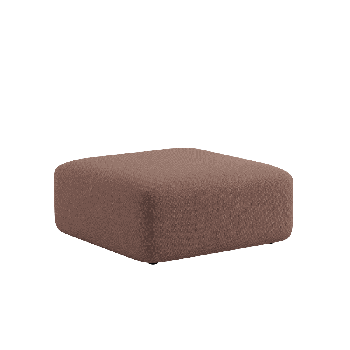 Fjord Sofa pouf i Cosmo Clay med myke, avrundede kanter og tekstil i boucle.