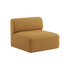 Fjord Sofa sete i Cosmo Mustard farge med myke linjer og skandinavisk design.
