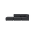 Mørkegrå Fjord sofa med to sitteplasser og åpen ende fra sackit Norway i rolig skandinavisk design for moderne hjem