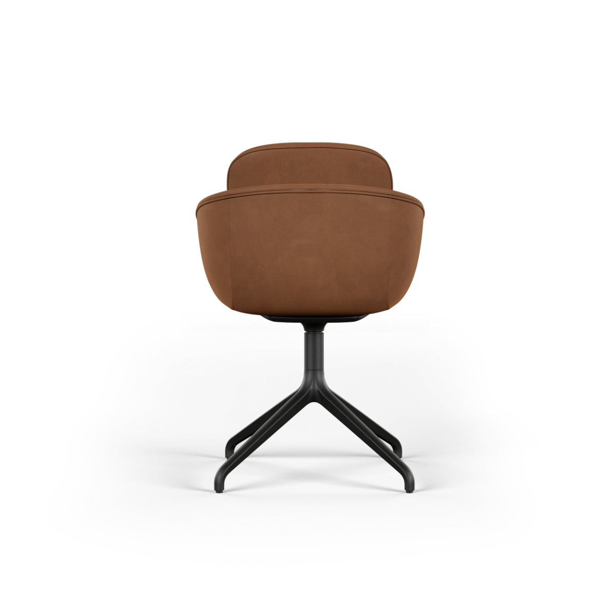 Chair no. One S2 Terra Safari with black swivel base and ergonomic double shell design.