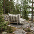 Mollis Lounge Chair i Renesse Taupe med pulverlakkert aluminiumsramme og mykt tekstil, utendørs loungestol
