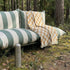 Mollis Lounge Sofa 2-seter i Renesse Olive med pulverlakkert aluminiumsramme i uterom