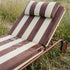Mollis Sunbed utendørs solseng i Renesse Chestnut med justerbart rygglen og aluminiumsramme