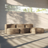 Soft Sofa Indoor 3-seter i beige corduroy stoff uten puff, modulbasert og myk sofa.