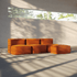 Soft Sofa Indoor 3-seter i beige corduroy stoff uten puff, modulær og myk sofa for innendørs bruk.