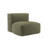 Soft Sofa Indoor setemodul i olivengrønn corduroy med myk og fleksibel form uten ramme.