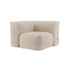 Soft Sofa Indoor hjørnesofa i rosa corduroy med brede ribber, myk og modulbasert design.