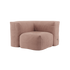 Soft Sofa Indoor hjørnesofa i rosa corduroy med brede ribber, modulbasert og myk form.