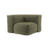 Soft Sofa Indoor hjørnesofa i rosa corduroy med myke former og modulbasert design.