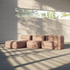 Soft Sofa Indoor Lounger i grønn Corduroy med myk, modulær design og avtakbart trekk.