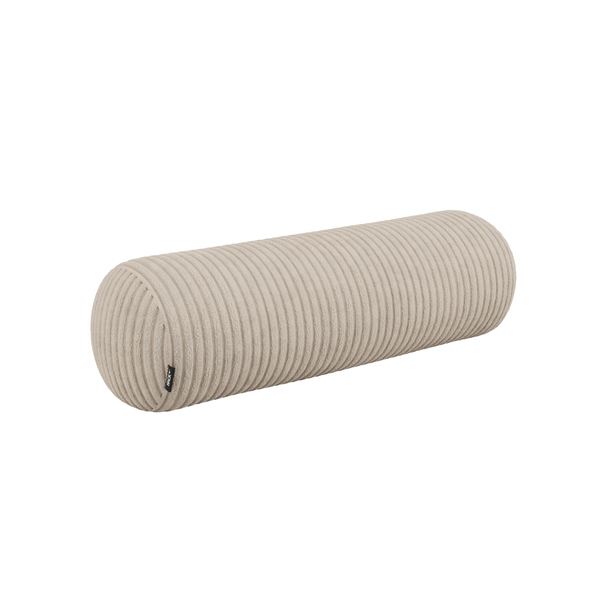 Avlang beige bolsterpute i corduroy med brede ribber til Soft Sofa Indoor.