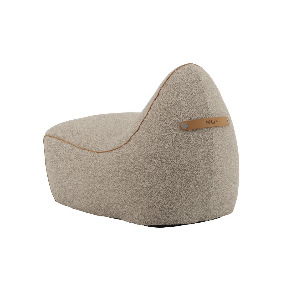 SACKit Chair Indoor i rund form med Cosmo Beige tekstil, myk og innbydende sækkestol.