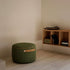 SACKit Pouf Indoor i rosa kordfløyel, rund puf med myk tekstur og kompakt form.