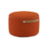 Rund SACKit Pouf Indoor i oransje Jaquard stoff med kompakt form og myk overflate.
