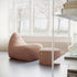 SACKit Chair & Pouf Indoor i grønn kordfløyel, moderne og komfortabel loungemøbel i skandinavisk stil.